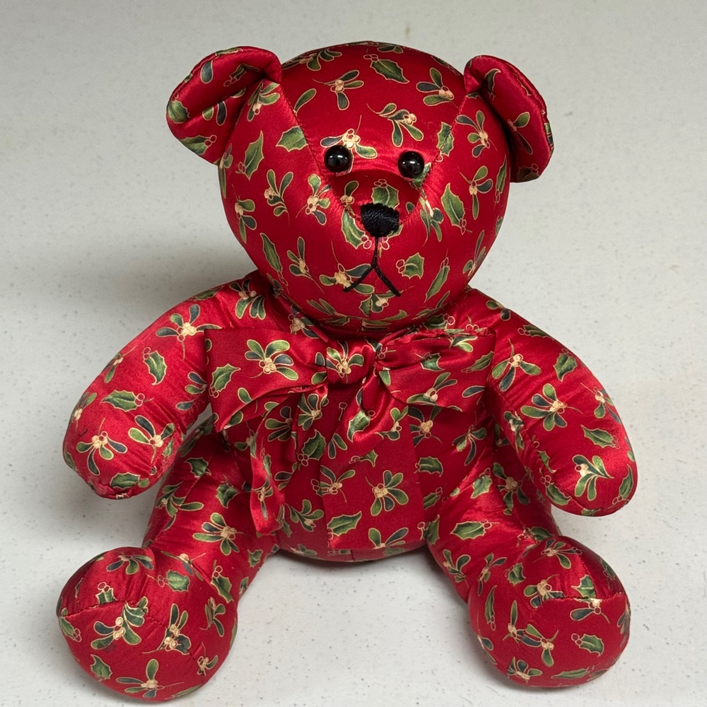 Baby ECHO Stuffed Animal Red Green Mistletoe Bear